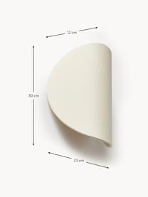 Design wandlamp Kenzie gemaakt van linnen, Lampenkap: linnen, Lichtbeige, B 23 x H 30 cm