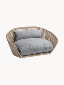 In- & Outdoor-Hundebett Vogue, Bezug: 100 % Polyester Der hochw, Rahmen: Aluminium, pulverbeschich, Grau, Beige, B 110 x T 74 cm