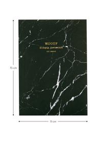 Notizbuch Black Marble, Papier, Schwarz, 11 x 15 cm
