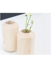 Vase en bois Takks, 2 élém., Bois de frêne, transparent