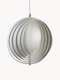 Lampada a sospensione di design Moon, Paralume: metallo rivestito, Bianco, Ø 34 x Alt. 34 cm