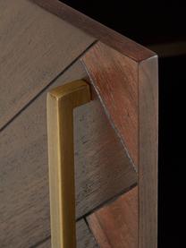 Visgraat dressoir Class met deuren en acaciahout fineer, Frame: MDF met acaciahout, Hout, B 180 cm x H 80 cm