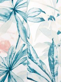 Rideau de douche imprimé tropical Foglia, Blanc, multicolore