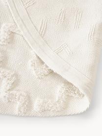 Tapis rond tissé à la main Idris, 100 % coton, Blanc crème, Ø 120 cm (taille S)