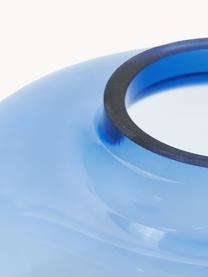 Mundgeblasene Vase Nicola, Kalk-Natron-Glas, Blau, Ø 20 x H 20 cm