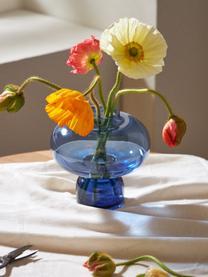 Mundgeblasene Vase Nicola, H 20 cm, Kalk-Natron-Glas, Blau, Ø 20 x H 20 cm