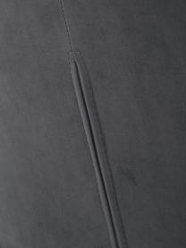 Samt-Polsterstuhl Tess in Dunkelgrau, Bezug: Samt (Polyester) Der hoch, Beine: Metall, pulverbeschichtet, Samt Dunkelgrau, Goldfarben, B 49 x T 64 cm