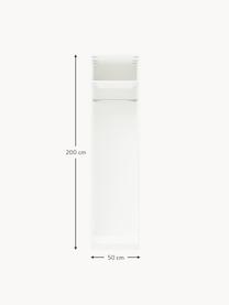 Armario modular Charlotte, 1 puerta (50 cm), diferentes variantes, Estructura: tablero aglomerado revest, Blanco, Interior Basic (An 50 x Al 200 cm)