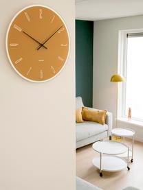 Reloj de pared Mirror Numbers, Vidrio, Amarillo, plateado, negro, Ø 40 cm