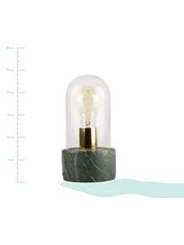 Lampe à poser Marble, Socle : vert, marbré Cloche : transparent Douille : couleur dorée, Ø 12 x haut. 24 cm