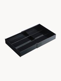 Organizador de cubiertos de cocina extensible Tower, Plástico, Negro mate, An 25 x Al 6 cm