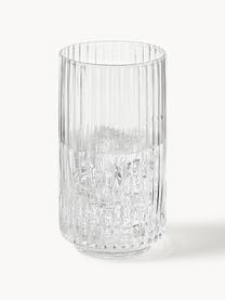 Ručně foukané sklenice na long drink Aleo, 4 ks, Sodnovápenaté sklo, Transparentní, Ø 7 cm, V 14 cm, 430 ml