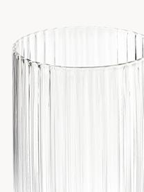 Vasos highball soplados artesanalmente Aleo, 4 uds., Vidrio sódico-cálcico, Transparente, Ø 7 x Al 14 cm, 430 ml