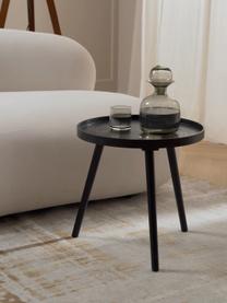 Table d'appoint noire Mesa, Ø 45 cm, Bois, noir laqué, Ø 45 x haut. 45 cm