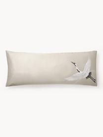 Funda de almohada de satén Yuma, Beige, An 45 x L 110 cm