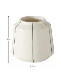 Kleine Vase Govia, Dolomit, Weiß, Ø 13 x H 12 cm