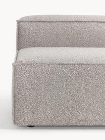 Ottomane-Modul Lennon aus Bouclé, Bezug: Bouclé (100 % Polyester) , Gestell: Massives Kiefernholz, Spe, Füße: Kunststoff Dieses Produkt, Bouclé Taupe, B 150 x T 119 cm, Rückenlehne rechts