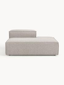 Chaise longue module Lennon uit bouclé, Bekleding: bouclé (100% polyester) M, Frame: massief grenenhout, multi, Poten: kunststof Dit product is , Bouclé taupe, B 150 x D 119 cm, rugleuning rechts