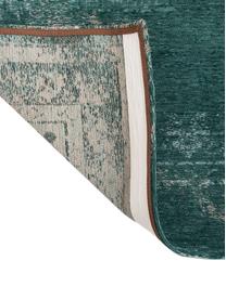 Tapis vintage vert Medaillon, Vert, gris