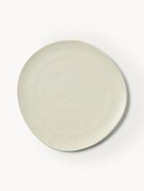 Assiette à dessert en grès Flow, Grès cérame, Blanc cassé, chiné, Ø 22 cm