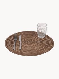 Placemats Savage, 6 stuks, 100% polyester, Bruintinten, Ø 38 cm