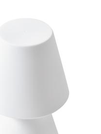 Lámpara de mesa regulable para exterior Lola, portátil, con cambio de color y mando a distancia, Lámpara: polietileno, Cable: plástico, Blanco, Ø 11 x Al 20 cm