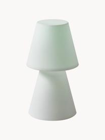 Mobiele dimbare outdoor tafellamp Lola met kleurverandering, Lamp: polyethyleen, Wit, Ø 11 x H 20 cm