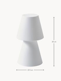 Lampe à poser LED extérieure mobile Lola, avec télécommande, Blanc, Ø 11 x haut. 20 cm