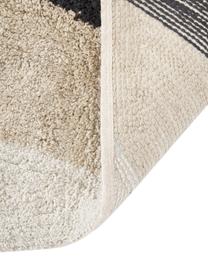 Tapis de bain coton bio Belinda, Coton bio 100 %, certifié BCI, Noir, beige, blanc cassé, gris, larg. 50 x long. 80 cm