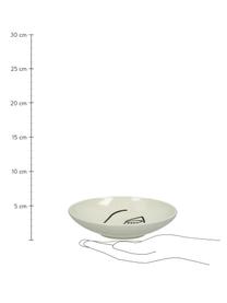 Kommen Modiglia met One Line tekening, 2 stuks, Keramiek, Crèmewit, zwart, Ø 16 cm