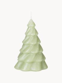 Vánoční svíčka ve tvaru vánočního stromečku Pinus, Parafín, Šalvějově zelená, Ø 10 cm, V 14 cm