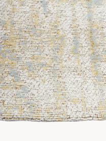 Tapis de couloir vintage coton tissé main Luise, Tons bleus et jaunes, larg. 80 x long. 300 cm