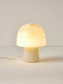 Malá stolní lampa v mramorovém vzhledu Talia, Olivově zelený mramorový vzhled, Ø 20 cm, V 26 cm