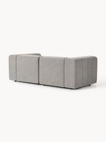 Divano componibile 3 posti in bouclé Lena, Rivestimento: bouclé (93% poliestere, 6, Struttura: legno di faggio, truciola, Piedini: plastica, Bouclé grigio, Larg. 211 x Prof. 106 cm