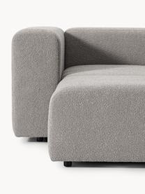 Modulares Bouclé-Sofa Lena (3-Sitzer), Bezug: Bouclé (93 % Polyester, 6, Gestell: Buchenholz, Spanplatte, H, Füße: Kunststoff, Bouclé Grau, B 211 x T 106 cm