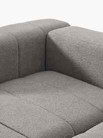 Modulares Bouclé-Sofa Lena (3-Sitzer), Bezug: Bouclé (93 % Polyester, 6, Gestell: Buchenholz, Spanplatte, H, Füße: Kunststoff, Bouclé Grau, B 211 x T 106 cm