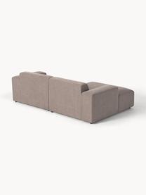 Ecksofa Melva (3-Sitzer), Bezug: 100% Polyester Der hochwe, Gestell: Massives Kiefernholz, FSC, Füße: Kunststoff, Webstoff Taupe, B 238 x T 143 cm, Eckteil links