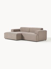 Ecksofa Melva (3-Sitzer), Bezug: 100 % Polyester Der hochw, Gestell: Massives Kiefernholz, Spa, Füße: Kunststoff Dieses Produkt, Webstoff Taupe, B 238 x T 143 cm, Eckteil links