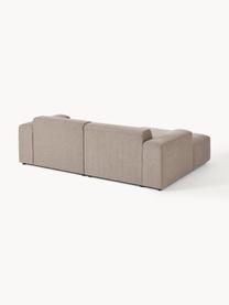 Ecksofa Melva (3-Sitzer), Bezug: 100 % Polyester Der hochw, Gestell: Massives Kiefernholz, Spa, Füße: Kunststoff Dieses Produkt, Webstoff Taupe, B 238 x T 143 cm, Eckteil rechts