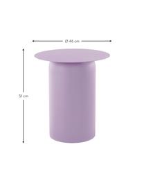 Runder Beistelltisch Zele, Eisen, pulverbeschichtet, Lavendel, Ø 46 x H 51 cm