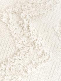 Handgetuftetes Boho-Bodenkissen Akesha, Bezug: Baumwolle, Cremeweiss, B 70 x H 28 cm