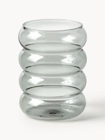 Verres à eau soufflés bouche Bubbly, 4 pièces, Verre borosilicate, Gris, transparent, Ø 8 x haut. 10 cm