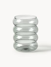 Verres à eau soufflés bouche Bubbly, 4 pièces, Verre borosilicate, Gris, transparent, Ø 8 x haut. 10 cm, 320 ml