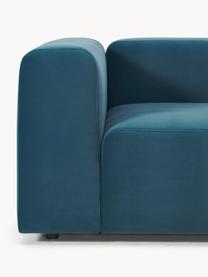 Modulares Samt-Sofa Lena (4-Sitzer), Bezug: Samt (100 % Polyester) De, Gestell: Kiefernholz, Schichtholz,, Samt Petrol, B 284 x T 106 cm