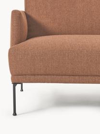 Schlafsofa Fluente (3-Sitzer), Bezug: 80 % Polyester, 20 % Rami, Gestell: Massives Kiefernholz, Füße: Metall, pulverbeschichtet, Webstoff Nougat, B 220 x T 88 cm