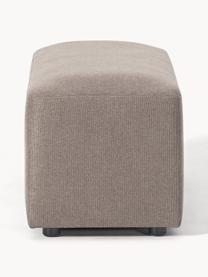 Pouf Melva, larg. 99 x prof. 42 cm, Tissu taupe, larg. 99 x prof. 42 cm