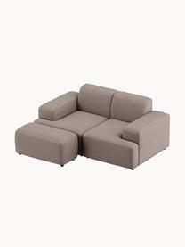 Hocker Melva, B 99 x T 42 cm, Bezug: 100 % Polyester Der strap, Gestell: Massives Kiefern- und Fic, Webstoff Taupe, B 99 x T 42 cm