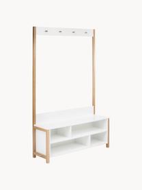 Garderobe Northgate mit Ablage, Korpus: Mitteldichte Holzfaserpla, Weiss, Eichenholz, B 120 x H 182 cm