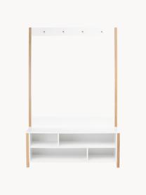 Perchero Settle, Estructura: tablero de fibras de dens, Roble, blanco, An 120 x Al 182 cm