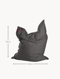 Pouf sacco grande Scuba, Rivestimento: 100% polipropilene resist, Antracite, Larg. 130 x Alt. 170 cm